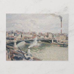 Camille Pissarro - Morning, An Overcast Day, Rouen Postcard