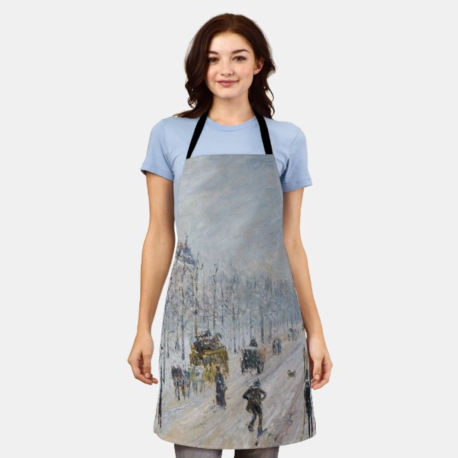 Camille Pissarro - Outer Boulevards, Snow Effect Apron (Worn)