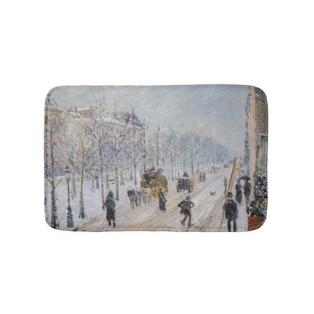 Camille Pissarro - Outer Boulevards, Snow Effect Bath Mat (Front)