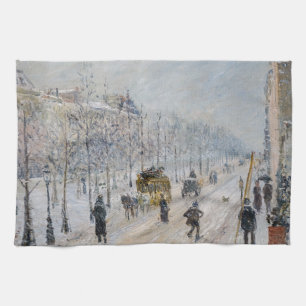 Camille Pissarro - Outer Boulevards, Snow Effect Kitchen Towel