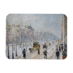 Camille Pissarro - Outer Boulevards, Snow Effect Magnet