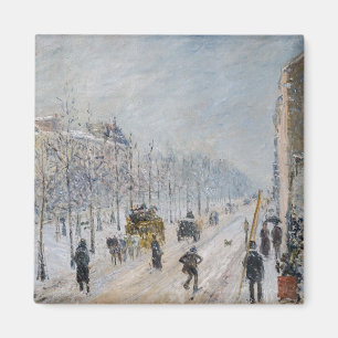 Camille Pissarro - Outer Boulevards, Snow Effect Magnet