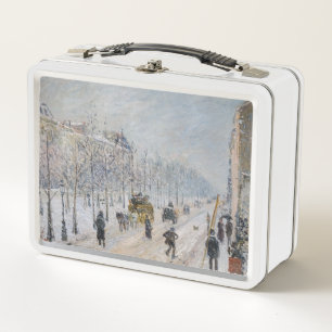 Camille Pissarro - Outer Boulevards, Snow Effect Metal Lunch Box