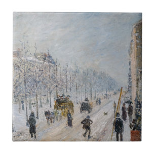 Camille Pissarro - Outer Boulevards, Snow Effect Tile