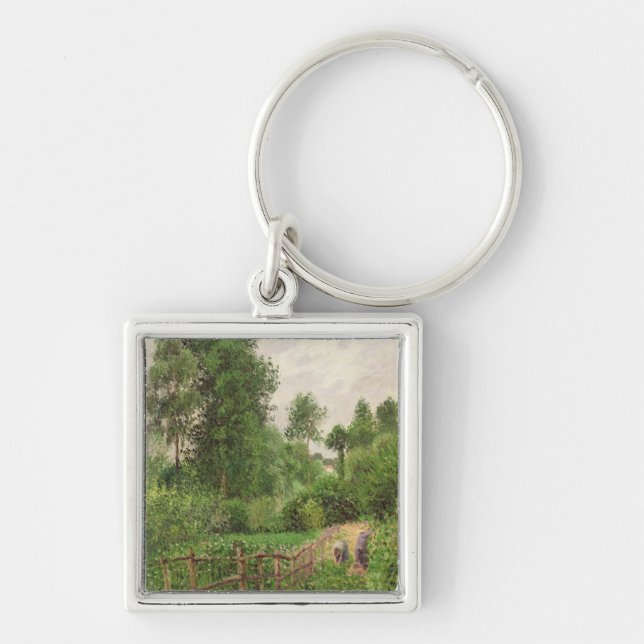 Camille Pissarro | Paysage, temps gris a Eragny Keychain (Front)