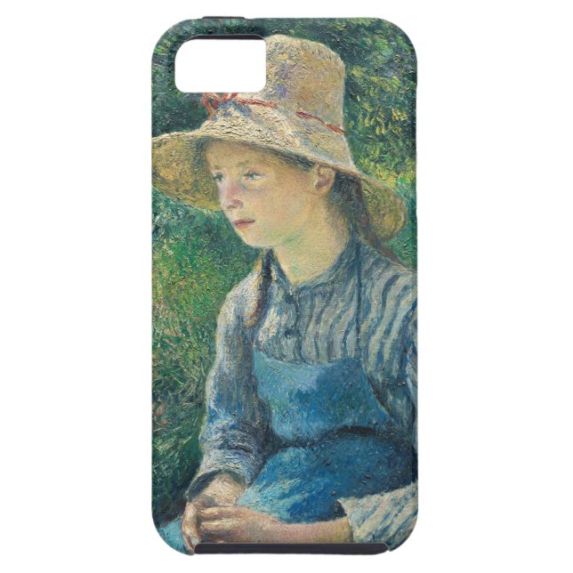 Camille Pissarro | Peasant Girl with a Straw Hat,  Case-Mate iPhone Case (Back)