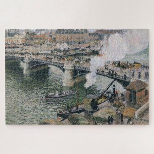 Camille Pissarro Pont Boieldieu in Rouen Painting Jigsaw Puzzle