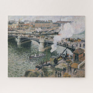 Camille Pissarro Pont Boieldieu in Rouen Painting Jigsaw Puzzle