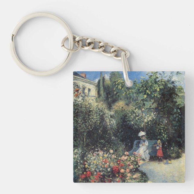 Camille Pissarro Pontoise Garden Keychain (Front)