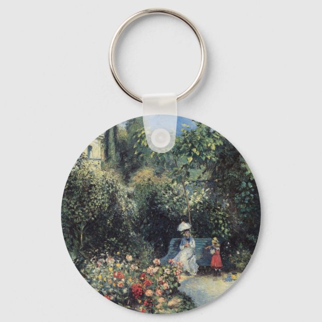 Camille Pissarro Pontoise Garden Keychain (Front)