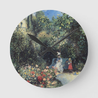 Camille Pissarro Pontoise Garden Round Clock