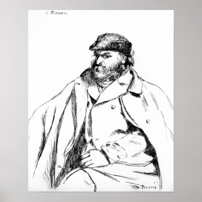 Camille Pissarro | Portrait of Cezanne, 1874 Poster (Front)