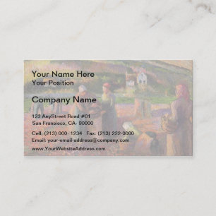 Camille Pissarro- Potato Harvest Business Card