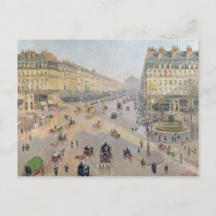 Camille Pissarro The Avenue de L'Opera, Paris Postcard