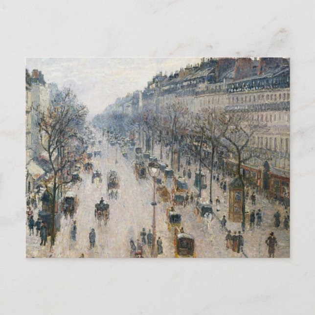 Camille Pissarro - The Boulevard Montmartre Postcard (Front)