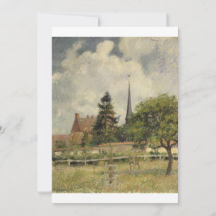 Camille Pissarro - The Church at Eragny Invitation