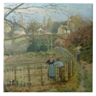 Camille Pissarro The Fence, 1872 (oil on canvas) Tile