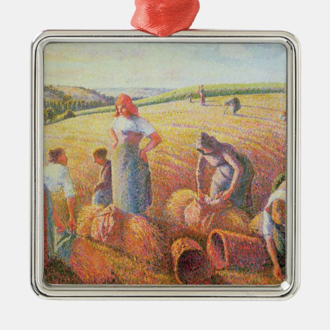 Camille Pissarro | The Gleaners, 1889 Metal Ornament (Front)