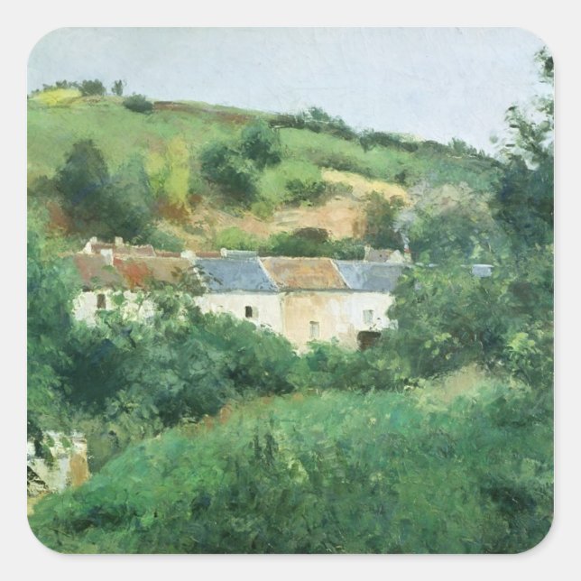 Camille Pissarro | The Path in the Village, 1875 Square Sticker (Front)