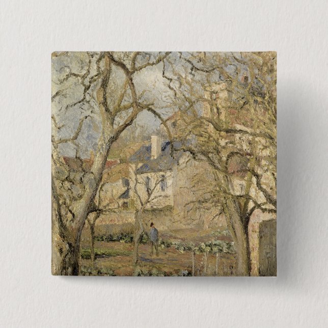 Camille Pissarro | The Vegetable Garden, 1878 2 Inch Square Button (Front)