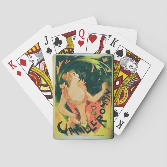 'Camille Roman' (color litho) Playing Cards (Back)