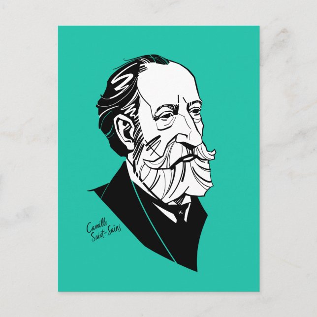Camille Saint-Saëns Postcard (Front)