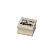 Caminhão Rústico Arvore de Natal Rubber Stamp
