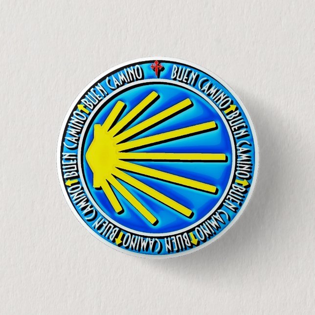 Camino de Santiago 1 Inch Round Button (Front)