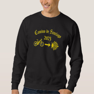 Camino De Santiago 2023 Bicycle Yellow Arrow Scall Sweatshirt