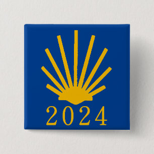 Camino de Santiago 2024 2 Inch Square Button