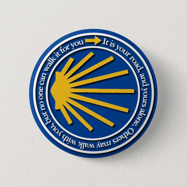 Camino de Santiago 2 Inch Round Button (Front)
