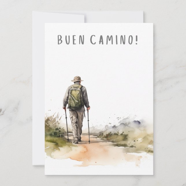 Camino de Santiago - Carte Homme Randonnée (Devant)