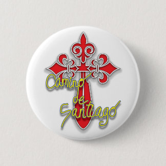Camino de Santiago Cross 2 Inch Round Button