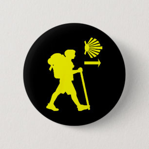 Camino De Santiago De Compostela Spain Pilgrim Hik 2 Inch Round Button