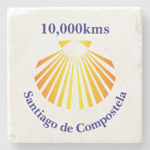 Camino de Santiago logo Stone Coaster