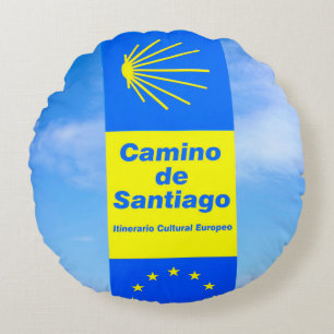 Camino de Santiago Round Pillow