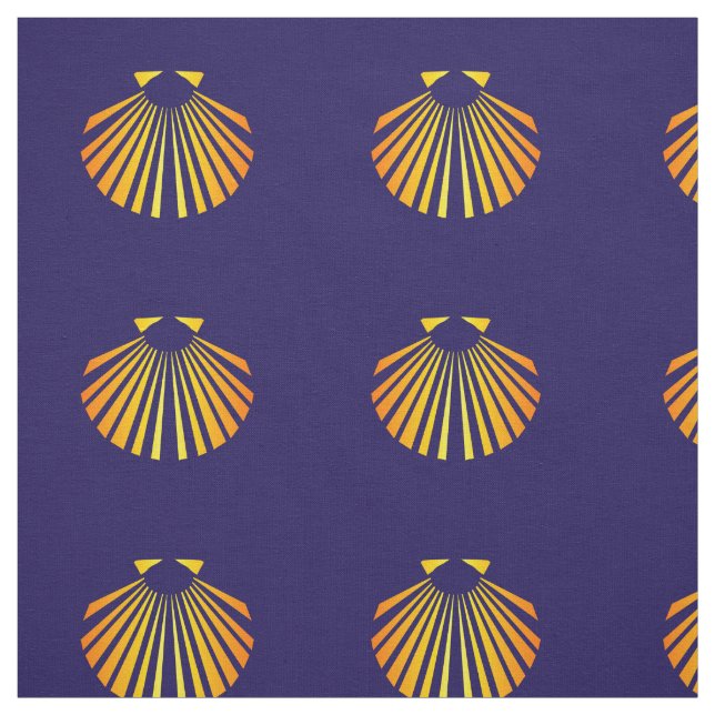 Camino de santiago scallop shell fabric (Swatch)