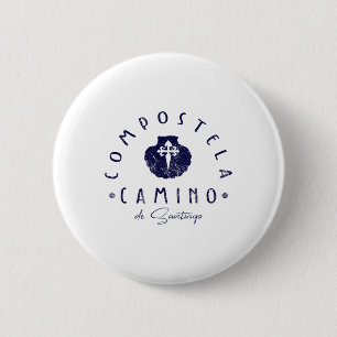 Camino De Santiago Spain Scallop Shell St James Hi 2 Inch Round Button