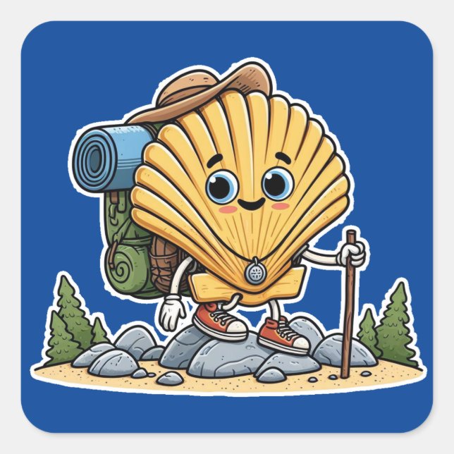 Camino de Santiago Square Sticker (Front)