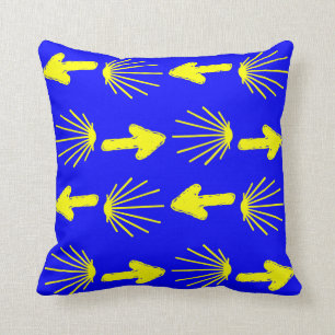 Camino de Santiago Symbols Throw Pillow
