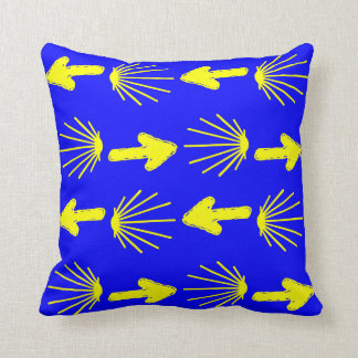 Camino de Santiago Symbols Throw Pillow