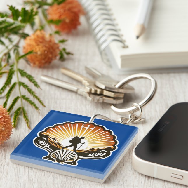 Camino de Santiago The way of st James 0033 Keychain (Front Right)