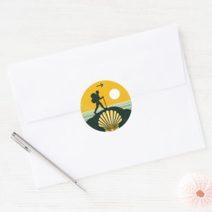 Camino de Santiago The way of st James 0093 Classic Round Sticker