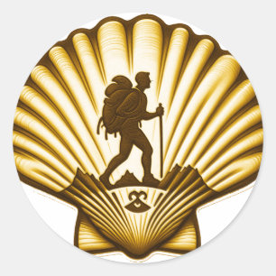 Camino de Santiago The way of st James 0097 Classic Round Sticker