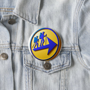 Camino de Santiago The way of st James 0129 3 Inch Round Button