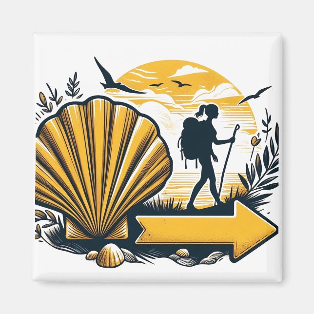 Camino de Santiago The way of st James 0203 Magnet (Front)