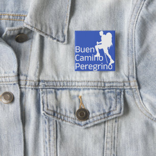 Camino de Santiago The way of st James 0328 2 Inch Square Button