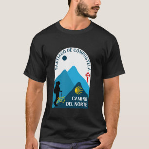 Camino Del Norte Woman Walking Santiago Northern W T-Shirt