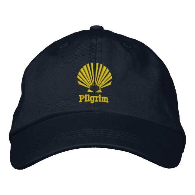 Camino Frances Pilgrims Scallop shell Embroidered Hat (Front)