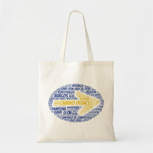 Camino Frances Word Art Tote Bag